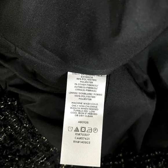 LOFT Tweed Asymmetrical Jacket With Gold Accents - Picture 6 of 6